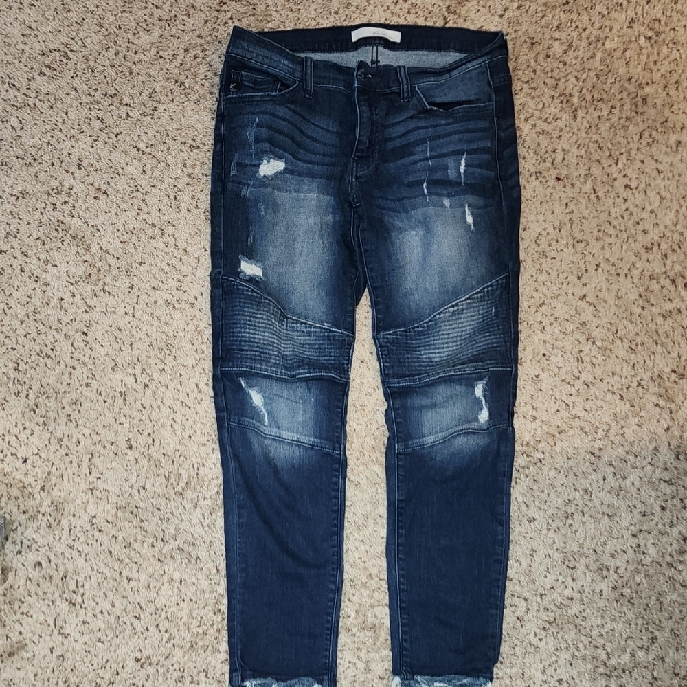 Stylish Blue Distressed Jeans